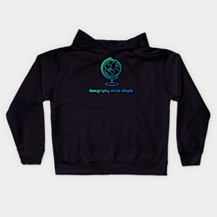 Geography made simple Kids Hoodie